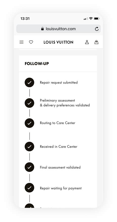 Louis Vuitton repair tracker